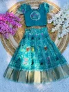 Ajd 8094 Pure Cotton Silk Kids Wear Lehengha Choli